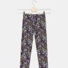 Bambini Blukids Leggings | Leggings In Felpa Di Cotone Stampati Bambina