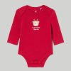 Nascita Blukids Body | Body A Manica Lunga Natalizio In Puro Cotone Interlock