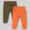 Neonato 9-36 Mesi Blukids Pantaloni E Jeans | Pack 2 Joggers In Felpa Di Cotone Neonato