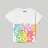 Bambini Blukids Magliette | T-Shirt Girocollo In Puro Cotone Bambina