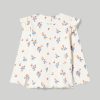 Neonata 9-36 Mesi Blukids Magliette | T-Shirt A Maniche Lunghe Con Rouches Neonata