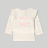 Neonata 9-36 Mesi Blukids Magliette | T-Shirt In Cotone Stretch A Righe Lurex Neonata