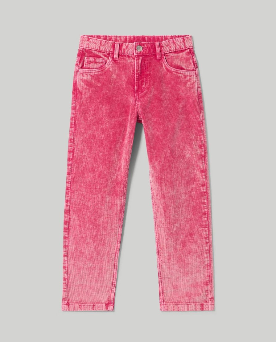 Ragazzi Blukids Jeans E Pantaloni | Pantaloni Mom Fit In Velluto A Costine Ragazza