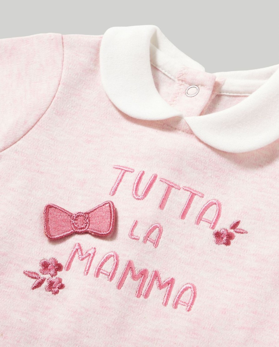 Nascita Blukids Tutine | Tutina In Ciniglia Di Puro Cotone Con Ricami Neonata