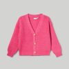 Bambini Blukids Maglioni | Cardigan In Misto Cotone Con Scollo A V Bambina