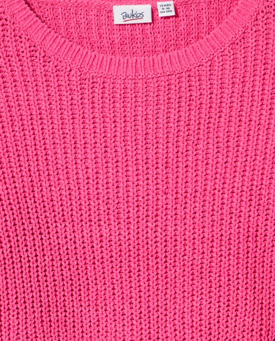 Ragazzi Blukids Maglioni | Tricot Girocollo In Ciniglia Ragazza