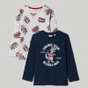 Bambini Blukids Magliette | Pack 2 T-Shirt A Maniche Lunghe Bambino