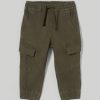 Neonato 9-36 Mesi Blukids Pantaloni E Jeans | Pantaloni Cargo In Cotone Stretch Neonato