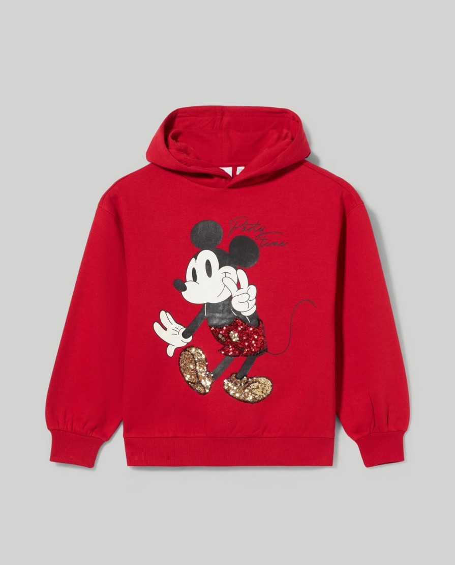 Ragazzi Blukids Disney | Felpa Garzata Con Cappuccio