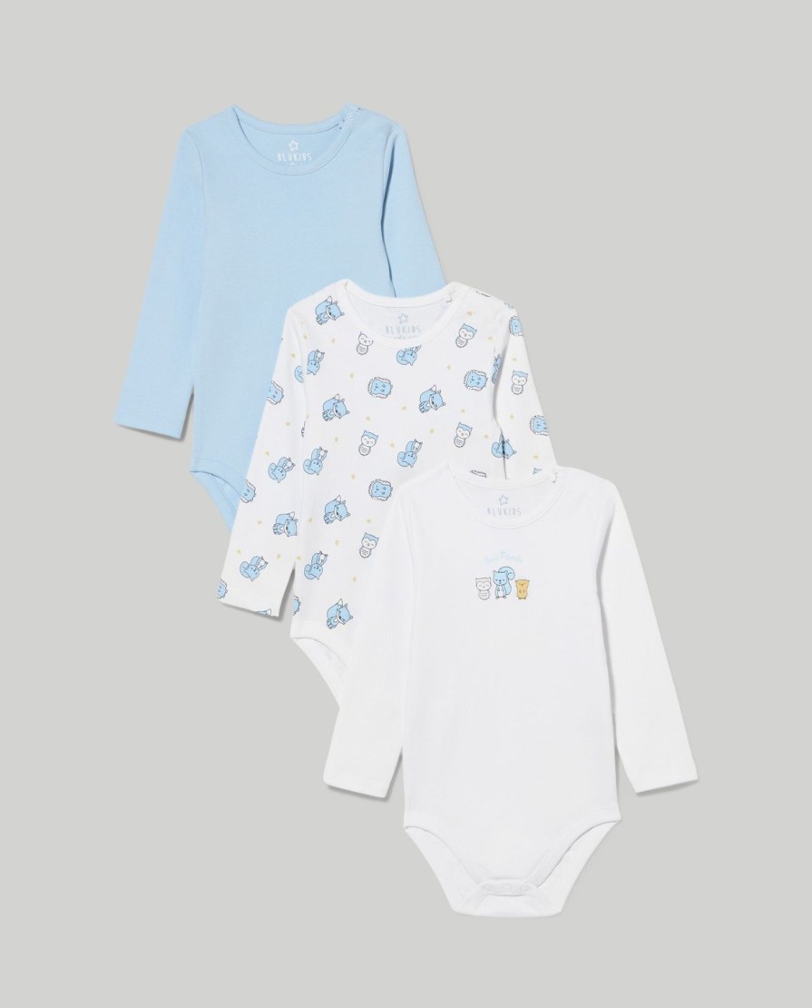 Nascita Blukids Body | Pack 3 Body A Manica Lunga Neonato