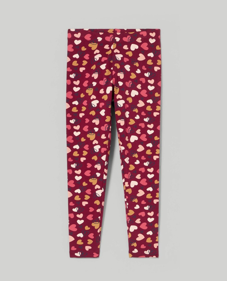 Bambini Blukids Jeans E Pantaloni | Leggings In Felpa Di Cotone Elasticizzato Bambina