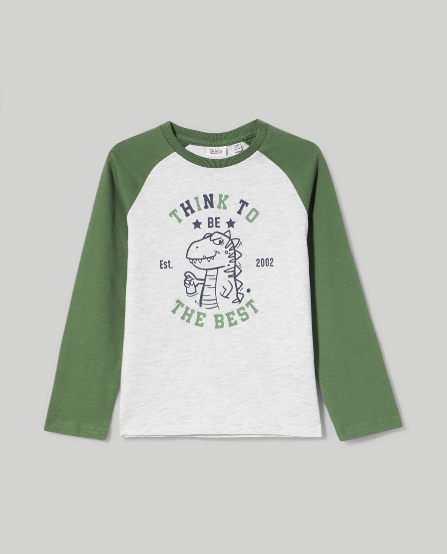 Bambini Blukids Magliette | T-Shirt In Cotone A Maniche Lunghe Bambino