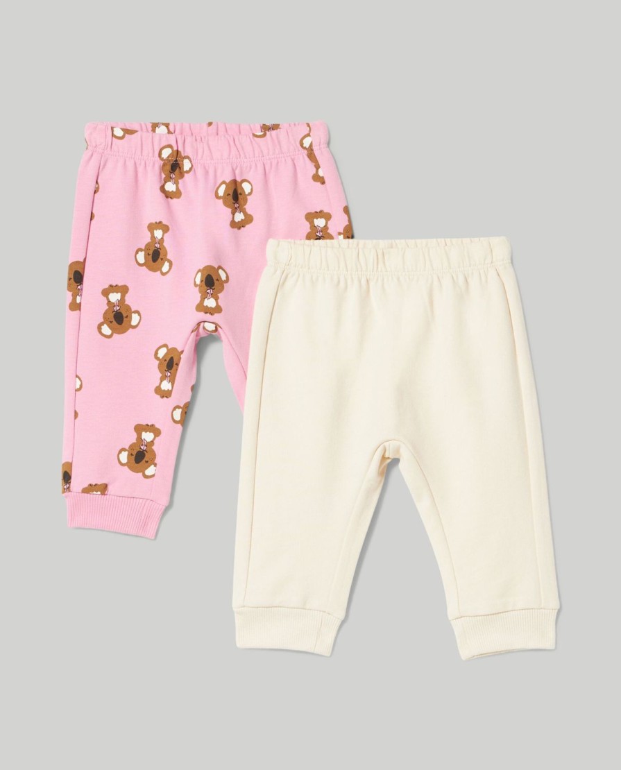 Neonata 9-36 Mesi Blukids Pantaloni E Jeans | Pack 2 Pantaloni In French Terry Neonata