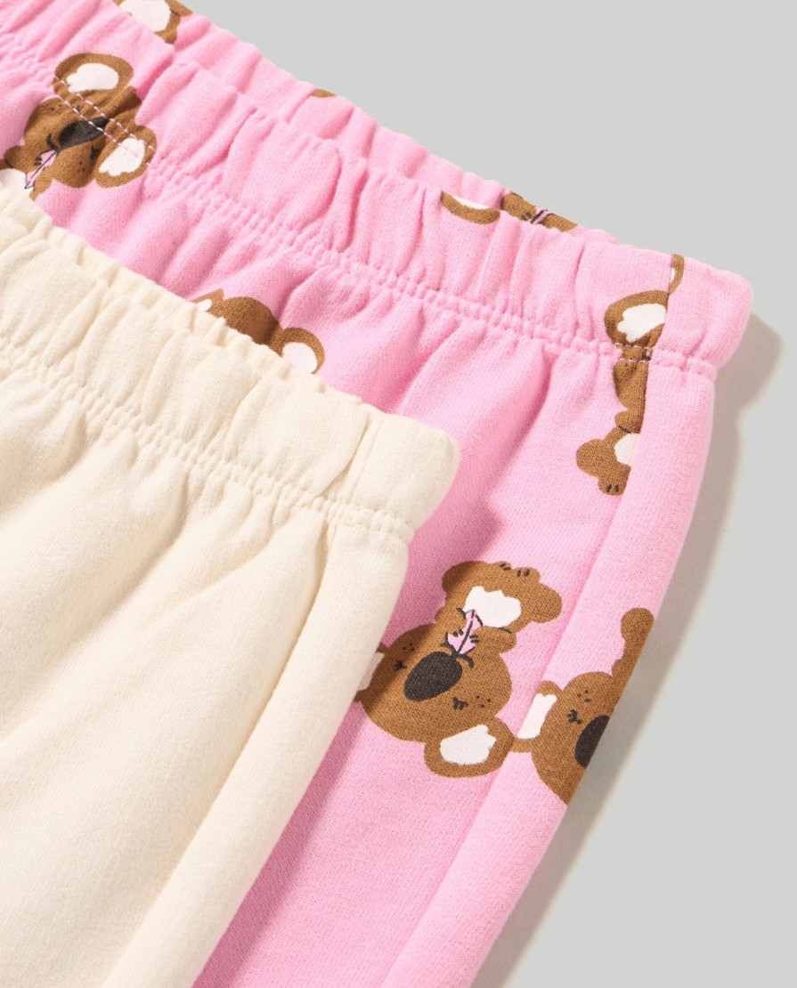 Neonata 9-36 Mesi Blukids Pantaloni E Jeans | Pack 2 Pantaloni In French Terry Neonata