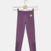 Bambini Blukids Jeans E Pantaloni | Leggings Con Rouches Applicate Sul Fondo In Cotone Elasticizzato Bambina