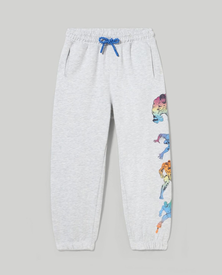 Bambini Blukids Jeans E Pantaloni | Joggers Marvel In Felpa Di Cotone Bambino