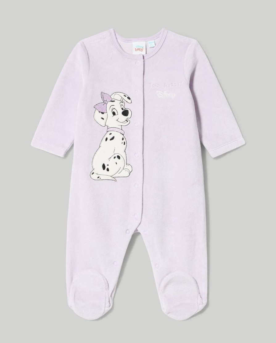 Nascita Blukids Tutine | Tutina In Ciniglia Con Ricami Disney Neonata