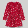 Bambini Blukids Vestiti | Abito In Felpa Elasticizzata Con Rouches Bambina