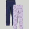 Bambini Blukids Leggings | Pack 2 Leggings In Cotone Elasticizzato Bambina