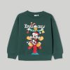 Bambini Blukids Felpe | Felpa Disney Natalizia In Puro Cotone Bambino