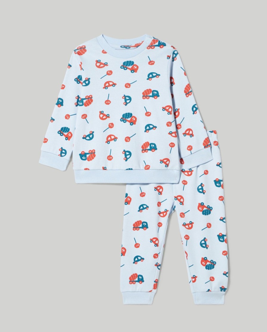 Neonato 9-36 Mesi Blukids Pigiami | Set Pigiama Lungo In Puro Cotone Neonato