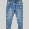 Neonata 9-36 Mesi Blukids Pantaloni E Jeans | Denim Con Fantasia A Cuori Neonata