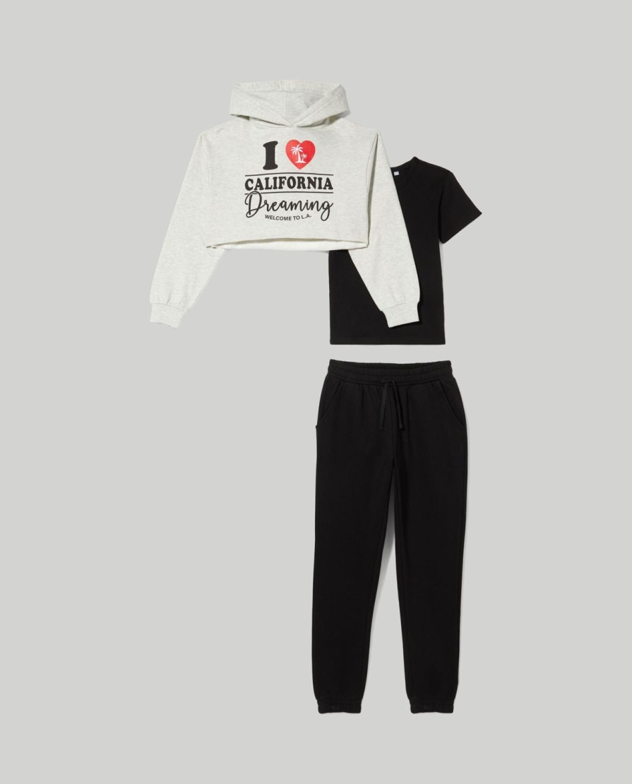 Ragazzi Blukids Set Ragazza | Jogging Set Felpa T-Shirt E Pantaloni Ragazza