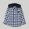 Neonato 9-36 Mesi Blukids Camicie | Camicia In Flanella Con Cappuccio Neonato