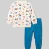 Neonato 9-36 Mesi Blukids Pigiami | Pigiama Lungo In Puro Cotone Neonato