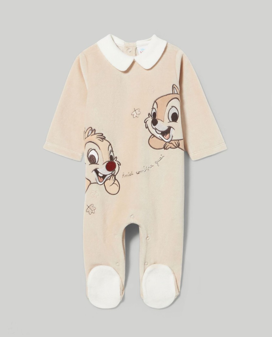 Nascita Blukids Tutine | Tutina In Ciniglia Con Ricami Neonato