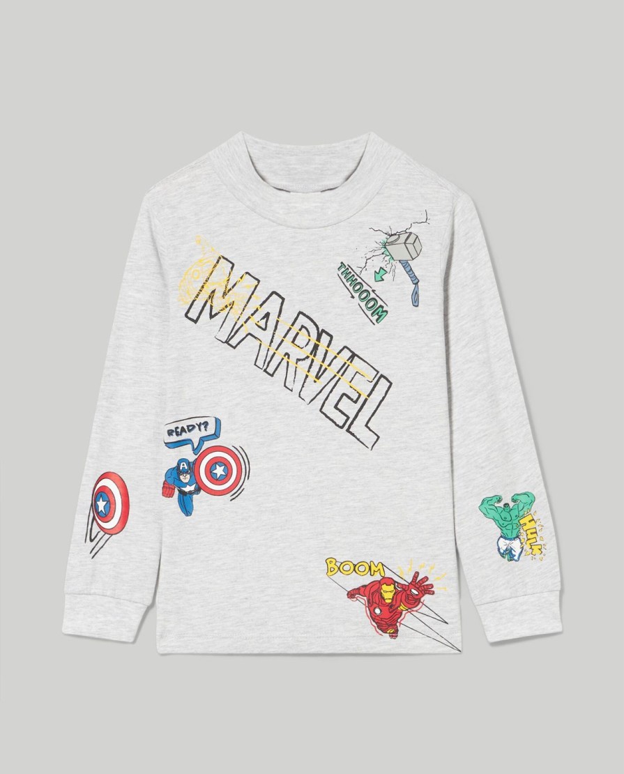 Bambini Blukids Magliette | Lupetto In Cotone Con Stampa Spider-Man Bambino