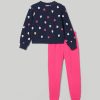 Bambini Blukids Set Bambina | Jogging Set In Puro Cotone Bambina