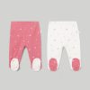 Neonato 9-36 Mesi Blukids Pantaloni E Jeans | Pack 2 Ghette In Puro Cotone