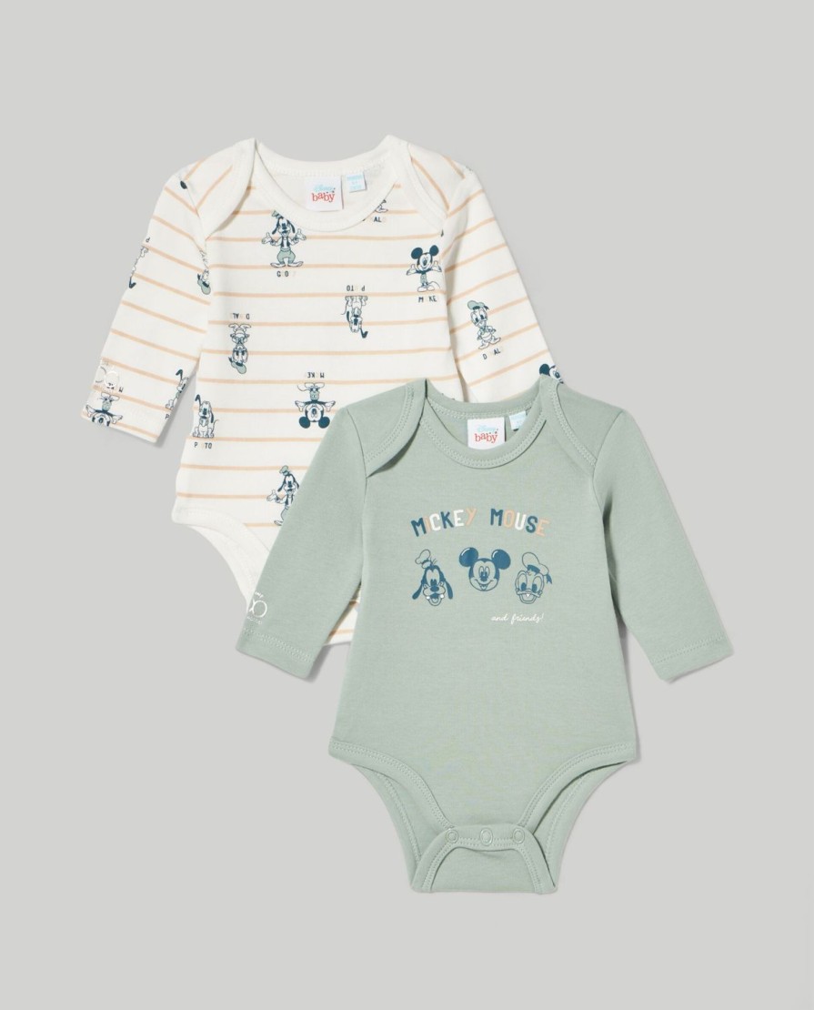 Nascita Blukids Body | Pack 2 Body In Interlock Di Puro Cotone Neonato