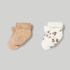 Nascita Blukids Accessori | Pack 2 Calze In Spugna Di Cotone Biologico