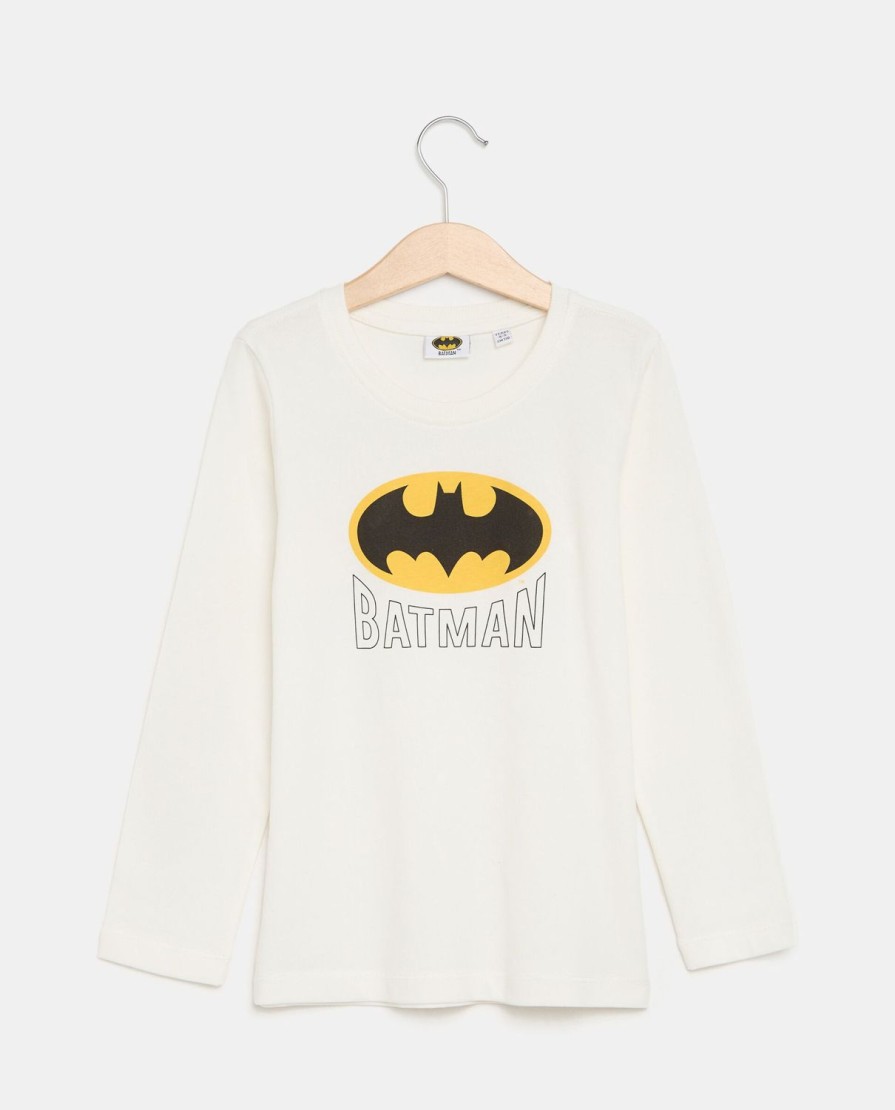 Bambini Blukids Magliette | T-Shirt Batman In Jersey Di Puro Cotone Bambino