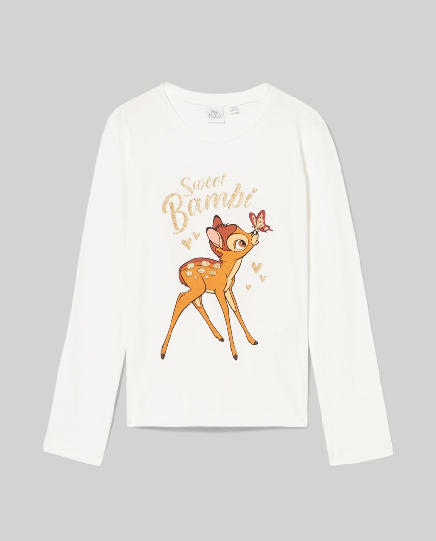 Bambini Blukids Magliette | T-Shirt In Cotone Elasticizzato Con Stampa Disney