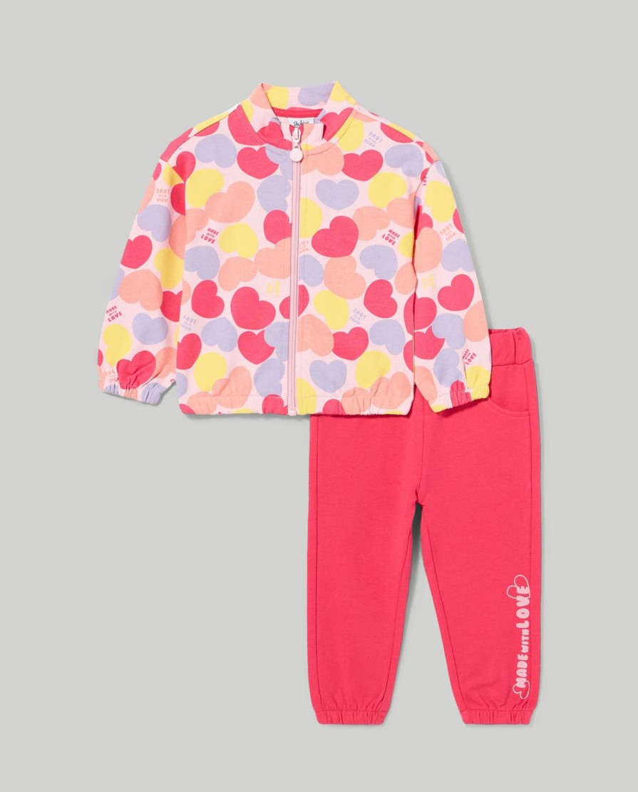 Neonata 9-36 Mesi Blukids Completini | Jogging Set In Cotone Elasticizzato Neonata