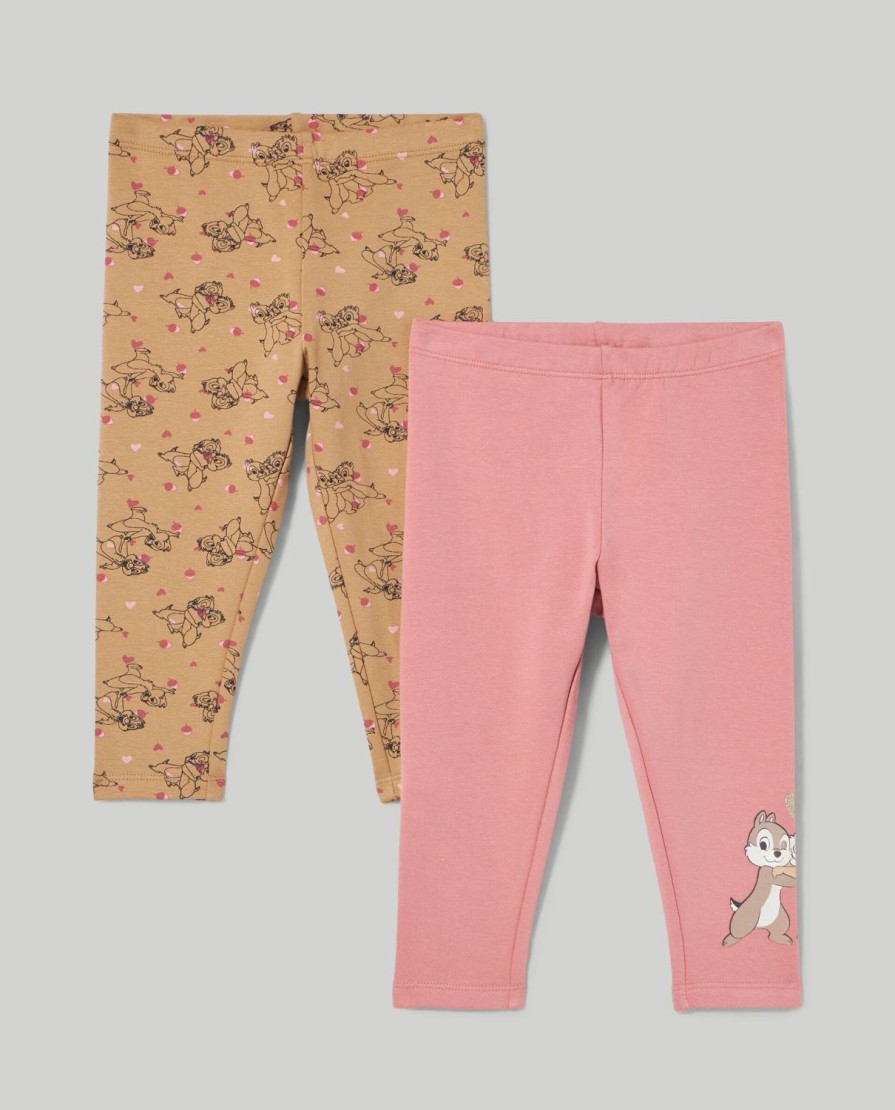 Neonata 9-36 Mesi Blukids Pantaloni E Jeans | Pack 2 Leggings In Cotone Stretch Neonata