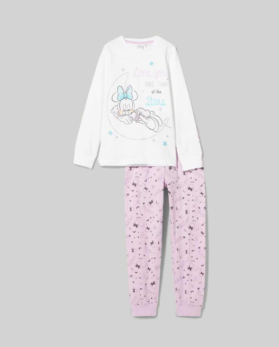 Bambini Blukids Pigiami | Pigiama Lungo In Puro Cotone Con Stampa Bambina