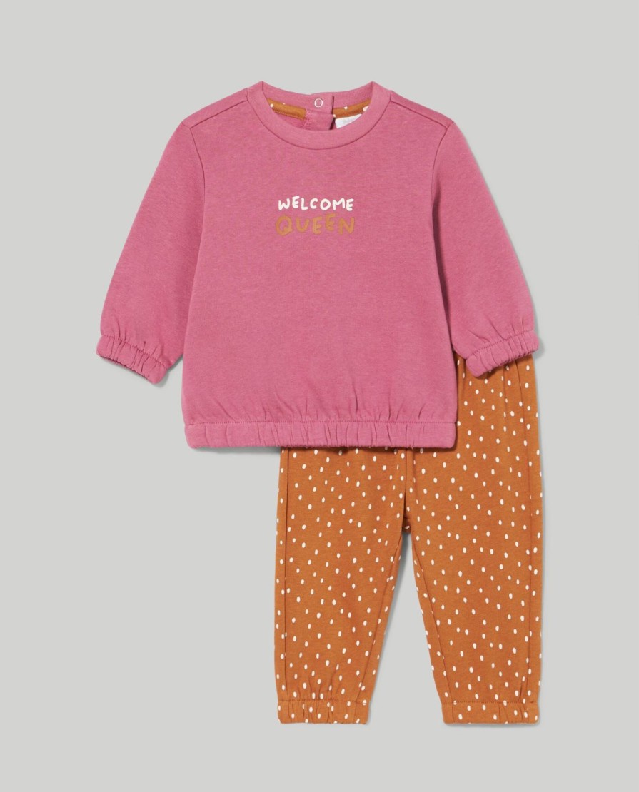 Neonata 9-36 Mesi Blukids Completini | Jogging Set In Puro Cotone Neonata