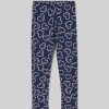 Bambini Blukids Leggings | Leggings In Felpa Elasticizzata Con Stampa Bambina