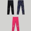 Bambini Blukids Leggings | Pack 3 Leggings In Cotone Elasticizzato Bambina