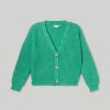 Bambini Blukids Maglioni | Cardigan In Misto Cotone Con Scollo A V Bambina