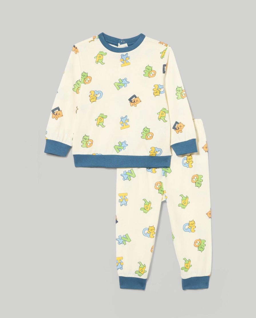 Neonato 9-36 Mesi Blukids Pigiami | Set Pigiama Lungo In Puro Cotone Neonato