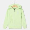 Bambini Blukids Felpe | Felpa Tinta Unita Con Zip E Cappuccio In Misto Cotone Bambino