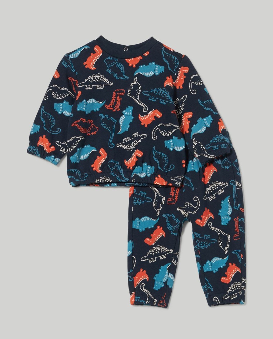 Neonato 9-36 Mesi Blukids Completini | Jogging Set Con Garzatura Interna Di Puro Cotone Neonato