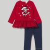 Neonata 9-36 Mesi Blukids Completini | Jogging Set Minnie Con Inserto In Teddy Neonata