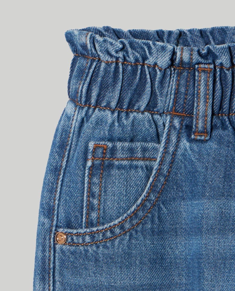 Bambini Blukids Jeans E Pantaloni | Pantaloni In Denim Di Puro Cotone Bambina