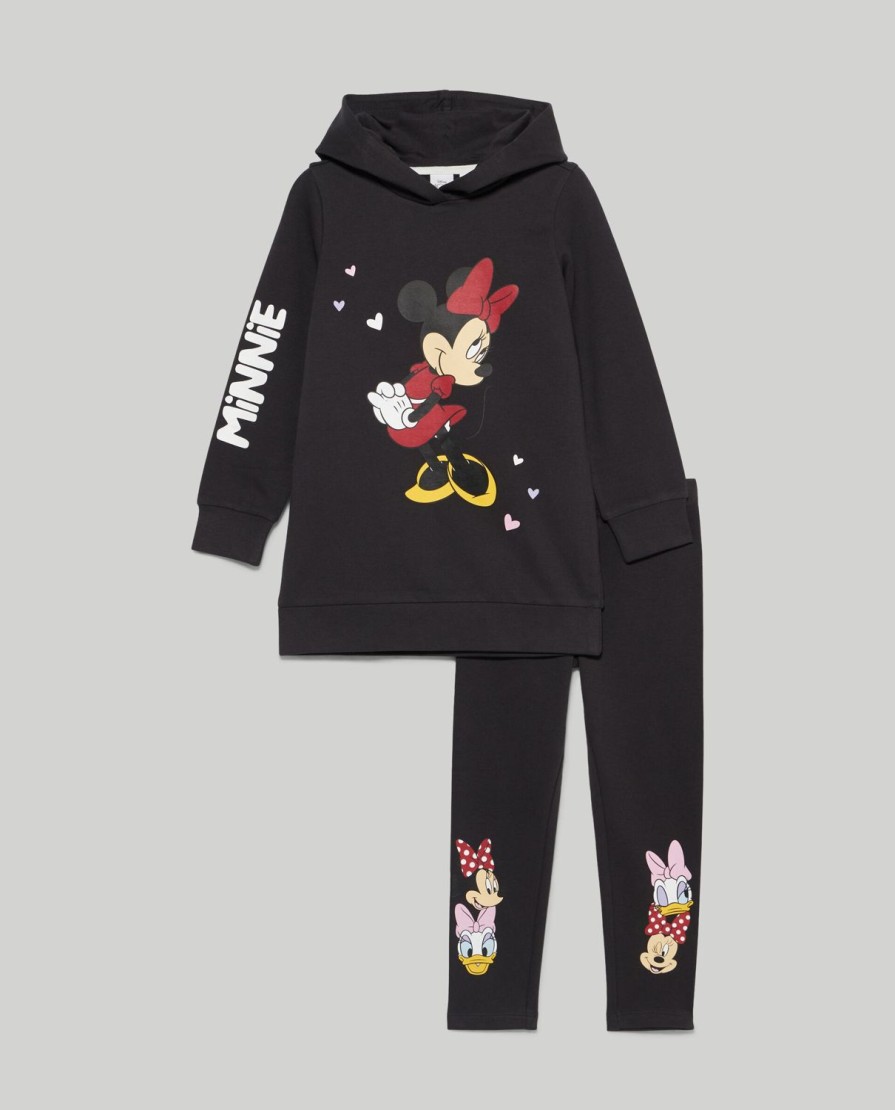 Bambini Blukids Set Bambina | Jogging Set Disney In Felpa Garzata Bambina